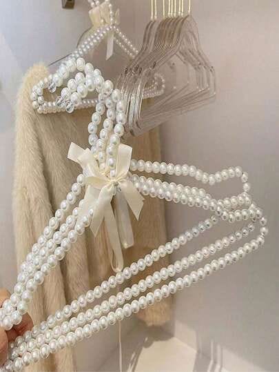 Curved Hook Pearl Hangers – White