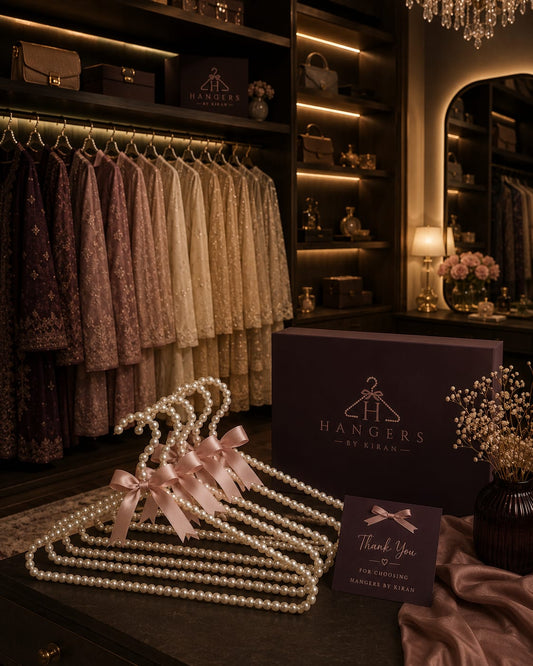 Pearl Beaded Hangers with Bow | Aesthetic Gift Box | Handcrafted Luxury
